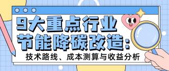 9大重点行业节能降碳改造：···
