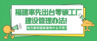 福建率先出台零碳工厂建设···